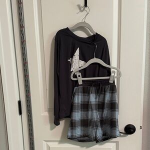 P.J. Salvage Kids Star Pajama Set - Black and Blue